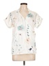 Unbranded Ivory Short Sleeve Blouse Size L - photo 1