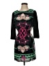 Sandro 100% Silk Graphic Black Cocktail Dress Size Sm (1) - photo 1