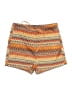 Shein 100% Polyester Chevron-herringbone Orange Shorts Size 8 - 10 - photo 1