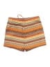 Shein 100% Polyester Chevron-herringbone Orange Shorts Size 8 - 10 - photo 2