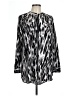 Rock & Republic Silver Long Sleeve Blouse Size L - photo 1