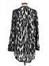 Rock & Republic Silver Long Sleeve Blouse Size L - photo 2