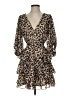 Fate 100% Polyester Animal Print Tan Cocktail Dress Size S - photo 1