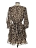 Fate 100% Polyester Animal Print Tan Cocktail Dress Size S - photo 2