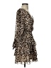 Fate 100% Polyester Animal Print Tan Cocktail Dress Size S - photo 4