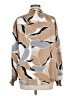 Chenault 100% Polyester Print Tan Long Sleeve Blouse Size M - photo 2