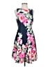 Vince Camuto Floral Blue Cocktail Dress Size 4 - photo 1