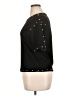 WHY Black Short Sleeve Top Size L - photo 5