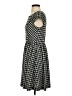 Elle Houndstooth Gray Casual Dress Size S - photo 5
