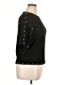 WHY Black Short Sleeve Top Size L - photo 4