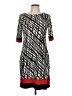 Karin Stevens Graphic Gray Casual Dress Size 10 - photo 1