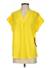 Cynthia Steffe Yellow Short Sleeve Blouse Size S - photo 1