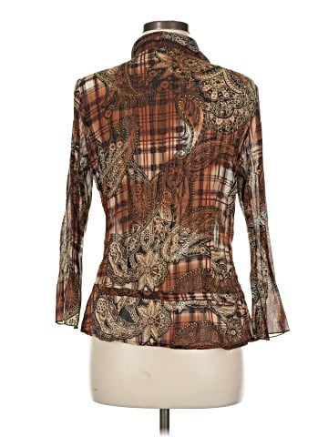 Notations 3/4 Sleeve Button-Down Shirt (view 2)