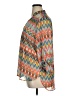 Tacera 100% Polyester Chevron-herringbone Orange 3/4 Sleeve Blouse Size XL - photo 5