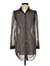 Frenchi 100% Polyester Gray Long Sleeve Blouse Size XS - photo 1