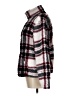 CoffeeShop 100% Polyester Plaid Burgundy Turtleneck Sweater Size L - photo 5