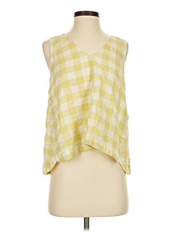 Madewell Side-Button Tank Top in Gingham Check (view 1)