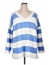 Caslon Stripes Blue Pullover Sweater Size 1X - photo 1