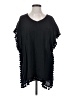 Pomander Place 100% Ramie Black Short Sleeve Top Size S - photo 1