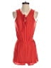 Tresics 100% Rayon Solid Red Romper Size S - photo 1