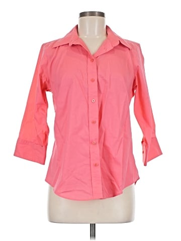 KIRKLAND Signature 3/4 Sleeve Button-Down Shirt (view 1)