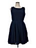 Cremieux 100% Polyester Solid Blue Casual Dress Size 14 - photo 1