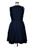 Cremieux 100% Polyester Solid Blue Casual Dress Size 14 - photo 2