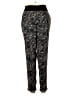 Ann Taylor LOFT 100% Polyester Paisley Black Casual Pants Size 6 - photo 1