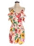 Express 100% Polyester Tropical Pink Romper Size M - photo 1