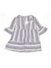 Assorted Brands Stripes Blue 3/4 Sleeve Blouse Size 6 - photo 1