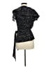 Spiegel Black Short Sleeve Blouse Size 6 - photo 2