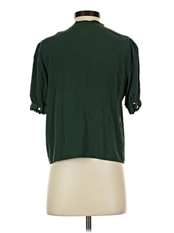 Simple Retro Short Sleeve Blouse (view 2)