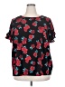 Lane Bryant 100% Polyester Black Short Sleeve Blouse Size 20 - photo 1