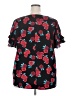 Lane Bryant 100% Polyester Black Short Sleeve Blouse Size 20 - photo 2