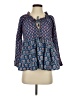 Ro's Garden Blue Long Sleeve Blouse Size S - photo 1