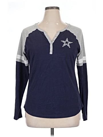 Cowboys HerStyle Long Sleeve Henley (view 1)