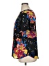 Violet & Claire 100% Polyester Floral Black Short Sleeve Blouse Size 1X - photo 5