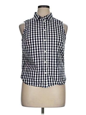 J.Crew Factory Store Sleeveless Button-Down Shirt (view 1)