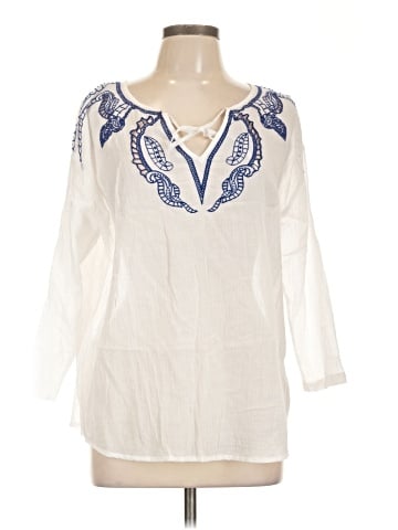 DKNY Jeans 3/4 Sleeve Blouse (view 1)