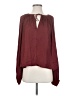 Lulus Burgundy Long Sleeve Blouse Size S - photo 1