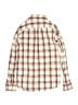 Janie and Jack 100% Cotton Plaid Ivory Long Sleeve Button-Down Shirt Size 7 - photo 2