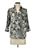River Island Animal Print Gray 3/4 Sleeve Blouse Size S - photo 1
