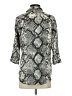 River Island Animal Print Gray 3/4 Sleeve Blouse Size S - photo 2