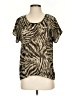 Soprano Animal Print Brown Short Sleeve T-Shirt Size S - photo 1