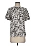 Ann Taylor LOFT 100% Polyester Animal Print Silver Short Sleeve Blouse Size XS - photo 1