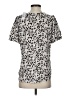 Ann Taylor LOFT 100% Polyester Animal Print Silver Short Sleeve Blouse Size XS - photo 2