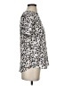 Ann Taylor LOFT 100% Polyester Animal Print Silver Short Sleeve Blouse Size XS - photo 4