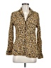 Zara Basic Animal Print Gold Long Sleeve Blouse Size M - photo 1