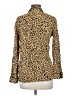 Zara Basic Animal Print Gold Long Sleeve Blouse Size M - photo 2