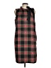 J.Crew 100% Polyester Plaid Black Casual Dress Size 8 - photo 1